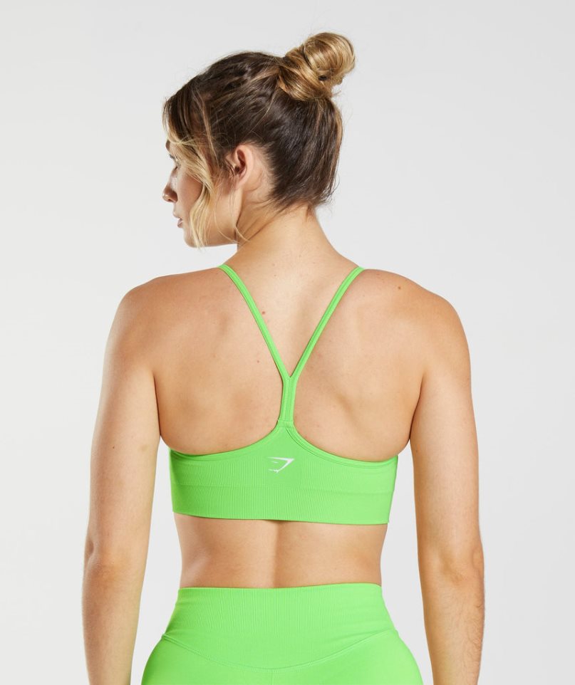 Women's Gymshark Sweat Seamless Sports Bra Light Green | CA 0N615A